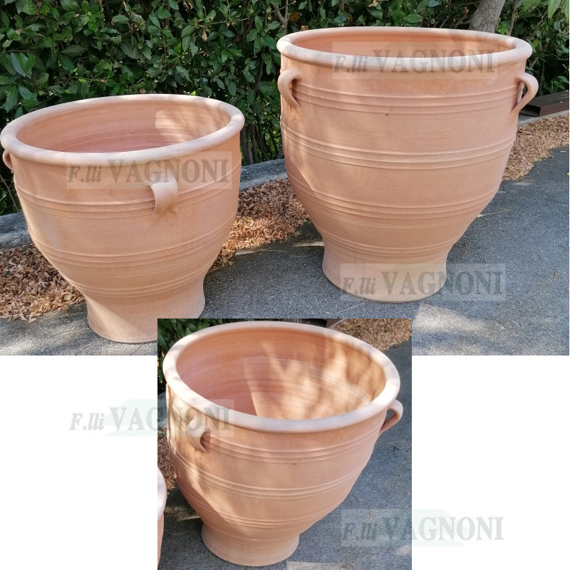 VASO ANFORA BOCCA LARGA IN TERRACOTTA GRECIA CM. 75-60